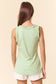 SOLID KNIT TANK RUFFLE TRIM