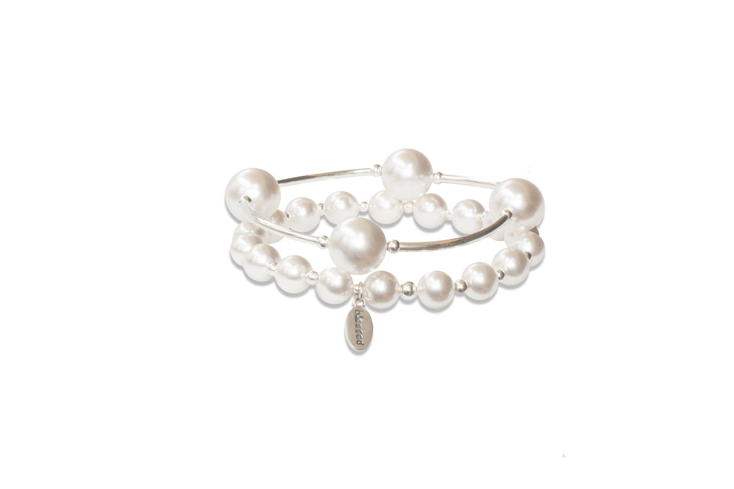 12mm White Pearl Blessing Bracelet