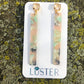 Ivory Stick Drop Lightweight Statement Earrings