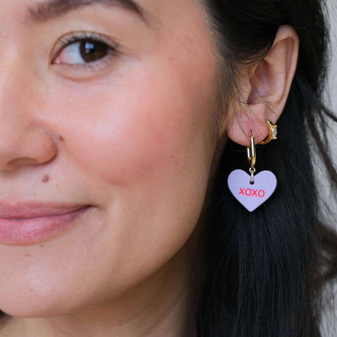 Lavender Conversation Heart Quinn: Gold