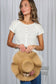 Eyelet Lace Ruffle Hem 100% Cotton Crochet Sweater
