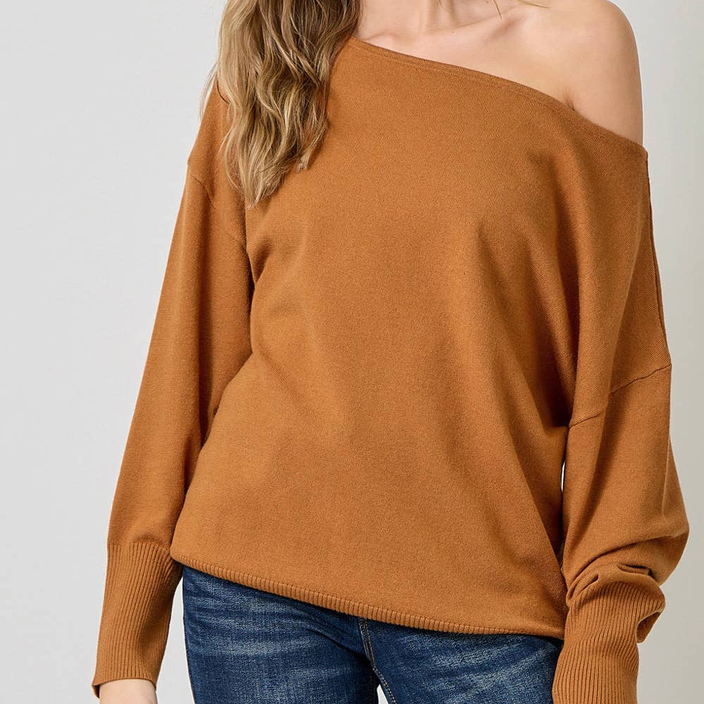 Off Shoulder Sweater Top