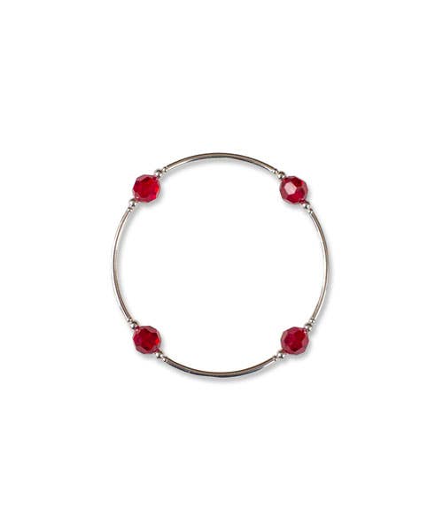 8mm Garnet Red Swarovski Crystal Blessing Bracelet - January