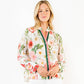Button Front Top With Floral Print