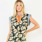 Multi Print Short Sleeve Top