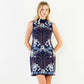 High Neck Sleeveless Pattern Dress