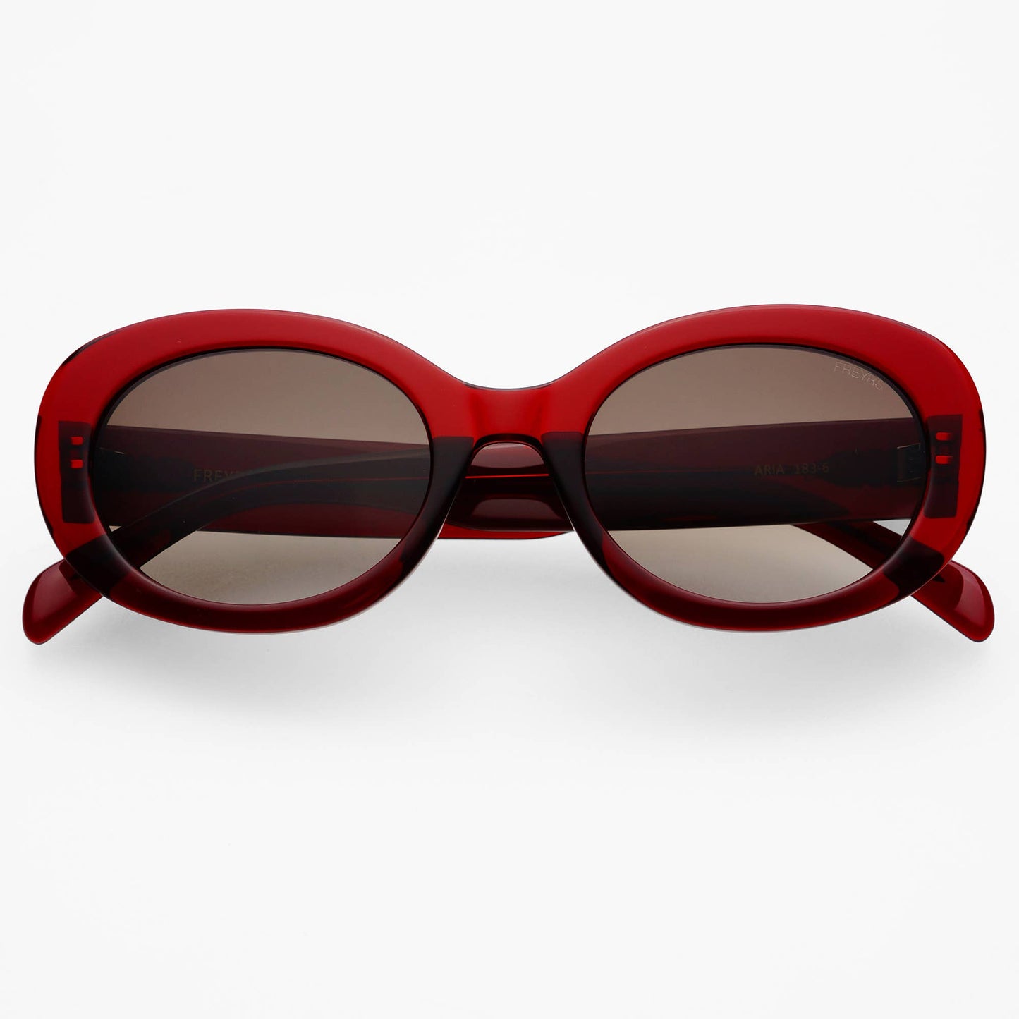 Aria Acetate Womens Oval Sunglasses: Dark Cherry