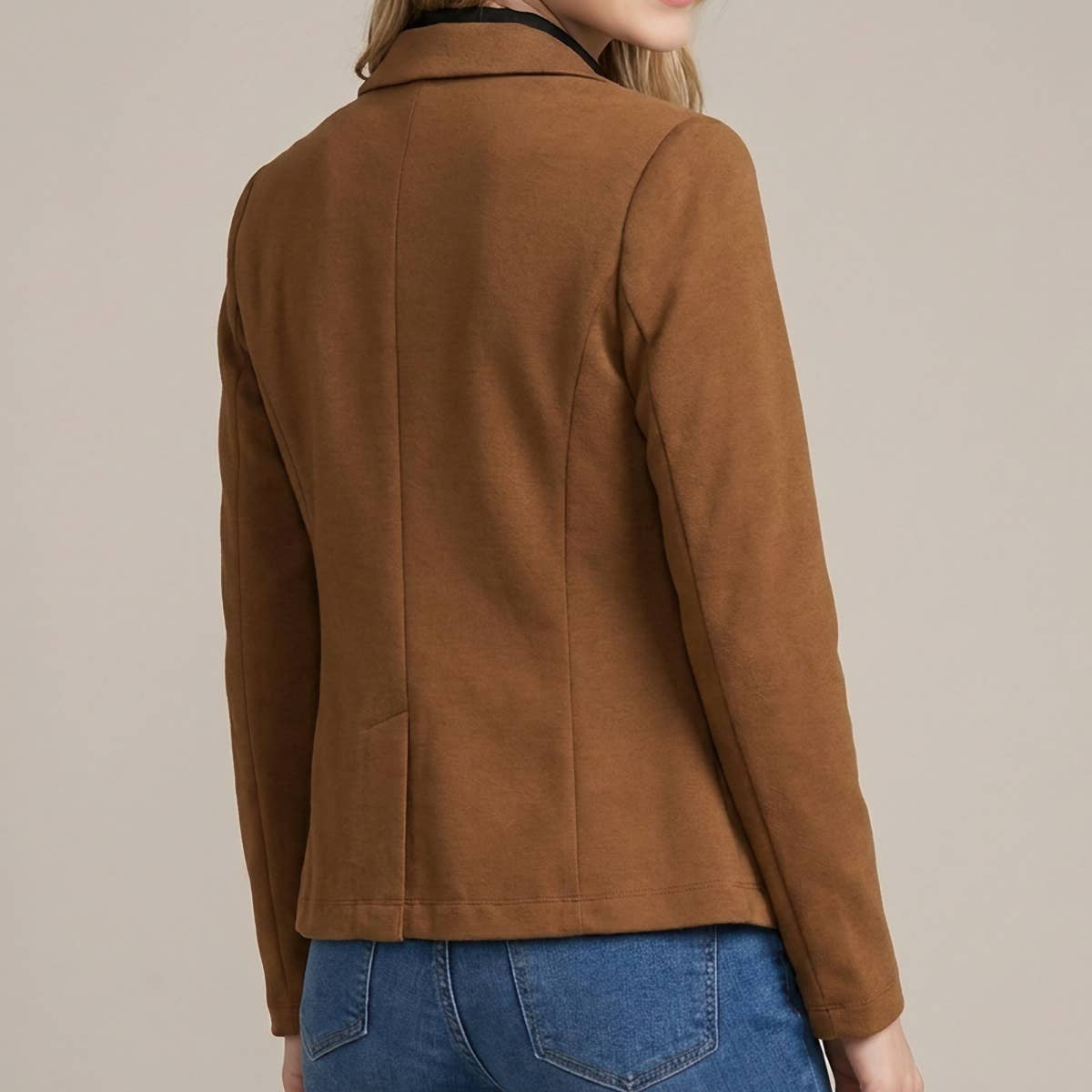 Classic Single-Button Tailored Blazer