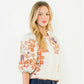 Floral Embroidered Puff Sleeve Top