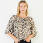 Animal Print Puff Sleeve Top