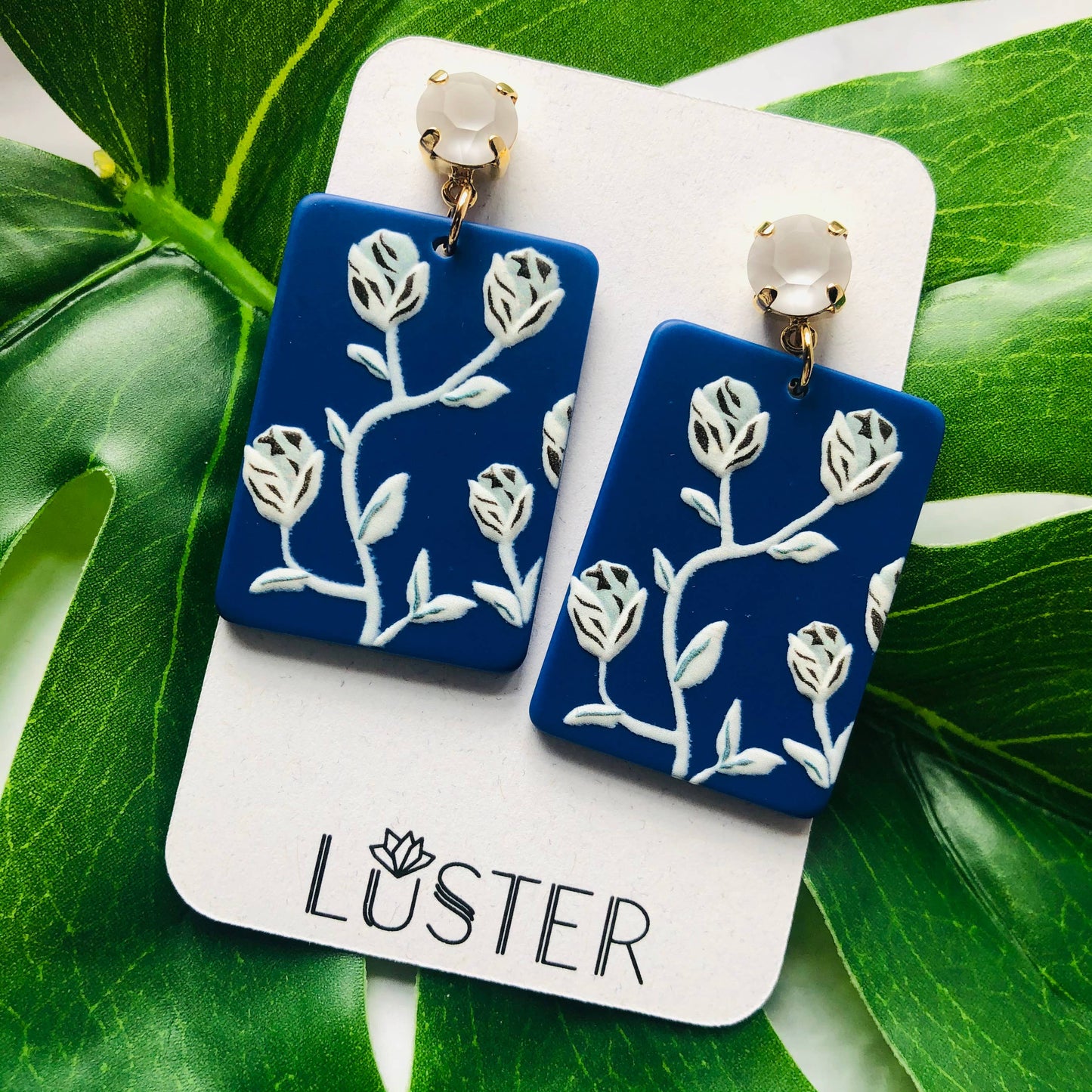 Rose Garden Floral Acrylic Earrings