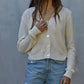 V-Neck Long Sleeve Cardigan
