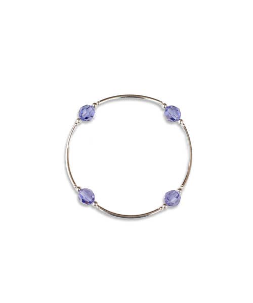 8mm Tanzanite Swarovski Crystal Blessing Bracelet - December