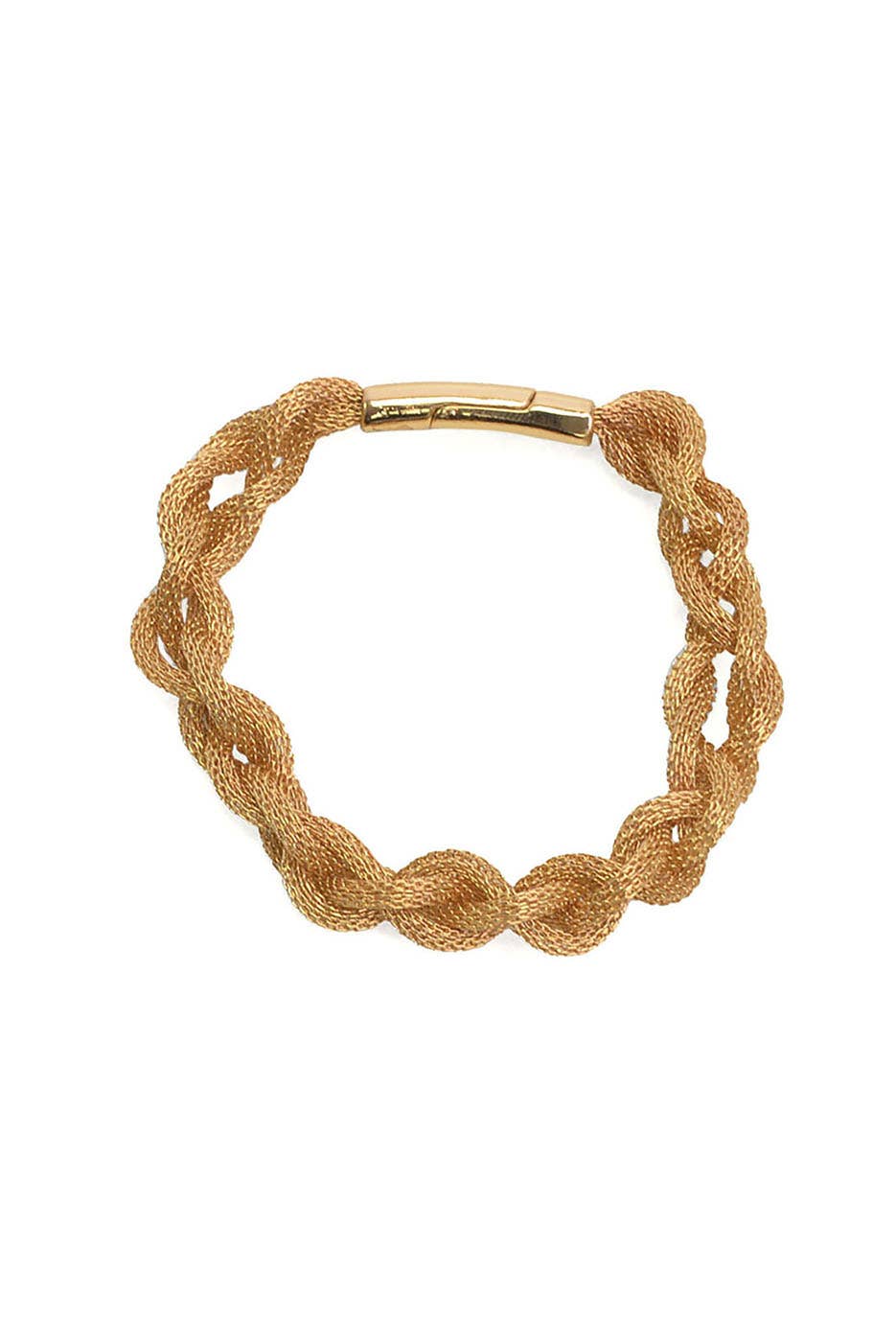 Gold Braided Mesh Bracelet