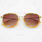 Weston Acetate Round Unisex Sunglasses : Yellow Tortoise