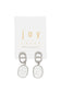 Silver Clear Quartz Dangle Post Earrings