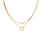15+ Quatrefoil Pendant 2 Row Necklace