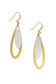Mixed Metal Layered Teardrop Fishhook Earrings