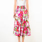 Pink Long Floral Pattern Skirt