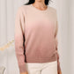 Ombre Gradient Long Sleeve Knit Sweater