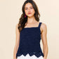 Sleeveless Diamond Crochet Top