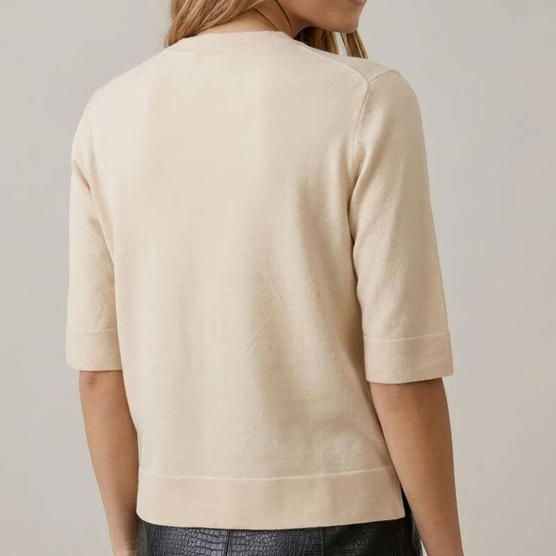 Short Sleeve Side Notch Top