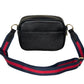 Convertible Pebbled Leather Belt Bag/Sling Bag: Black