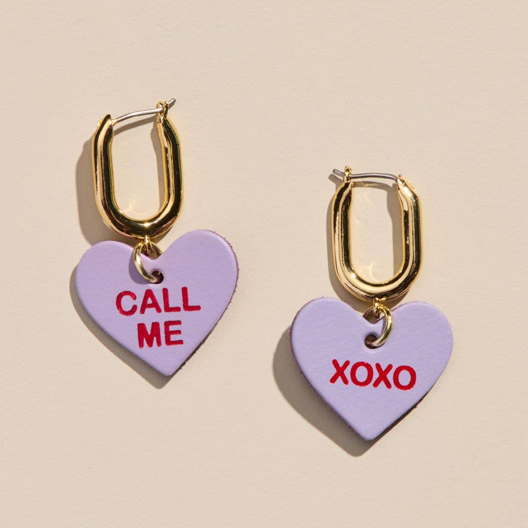 Lavender Conversation Heart Quinn: Gold