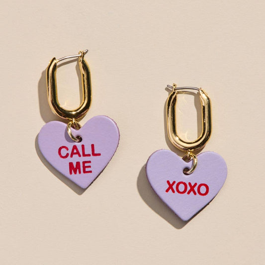Lavender Conversation Heart Quinn: Gold