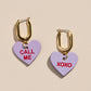 Lavender Conversation Heart Quinn: Gold