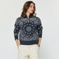 Paisley Half Zip-up Sweater