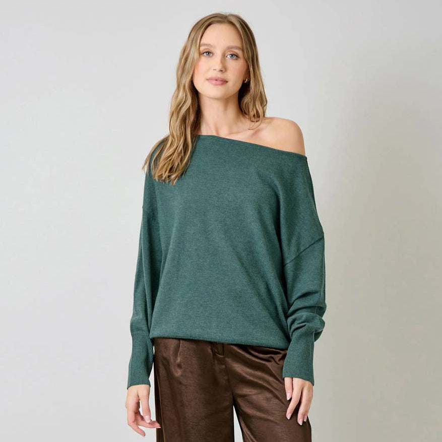 Off Shoulder Sweater Top