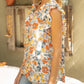 Ruffle Neck Mustard Floral Top