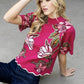 Short Sleeve Sweater With Scallop Hem