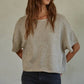 Knit Sweater Lurex Detailed Sleeve Top