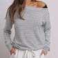 Asymmetrical Striped One-Shoulder Top