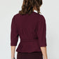 Textured Belted 3/4 Sleeve Top