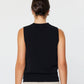 Black Sleeveless Henley Knit Vest