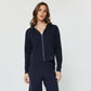 Cropped Knit Hoodie Zip-up