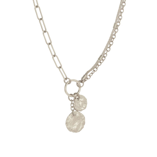Mixed Chain Drop Pendant Necklace