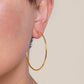 Large Metal Slim Hoop Earring
