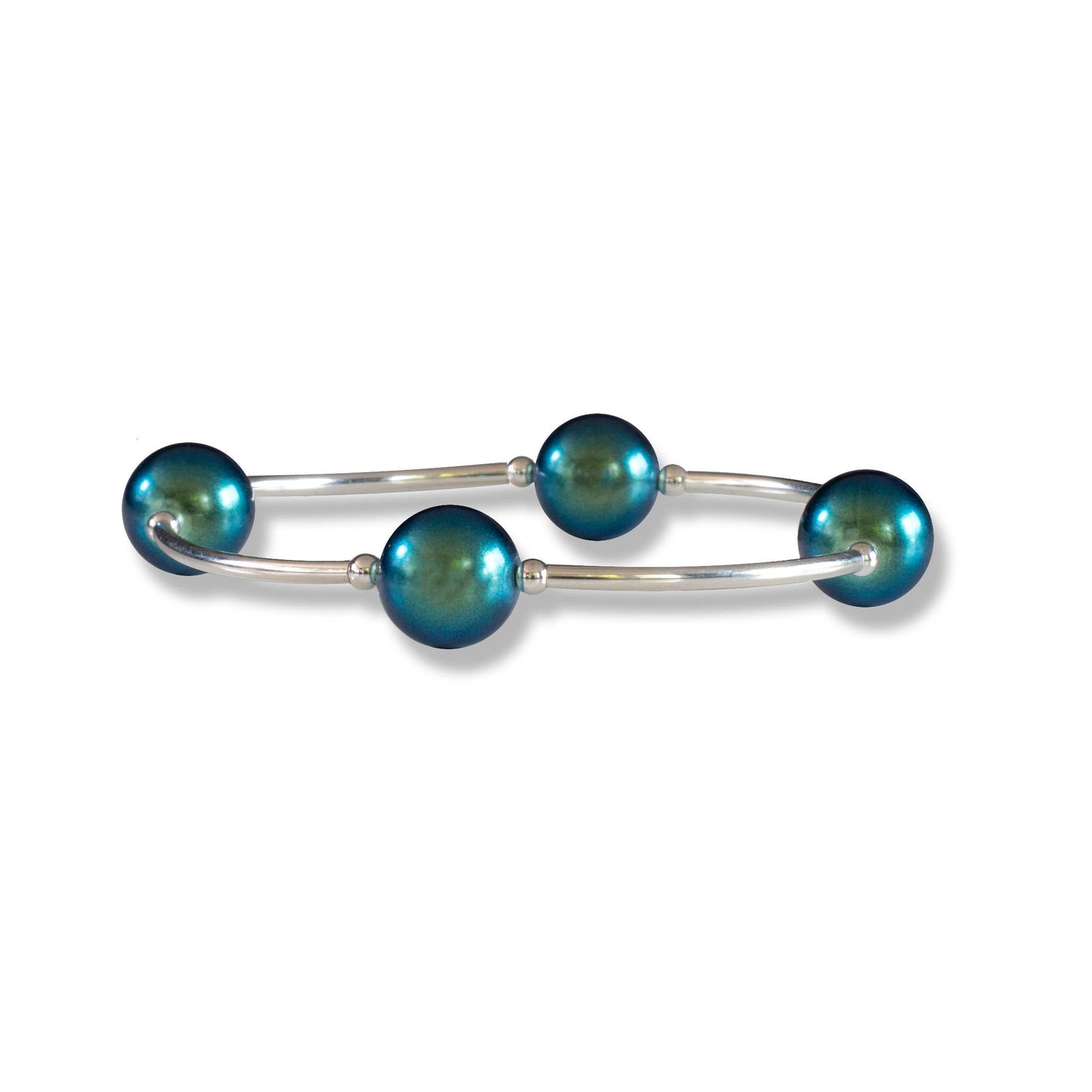 12mm Peacock Pearl Blessing Bracelet