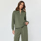 Collared Half-Zip Pullover Sweatshirt