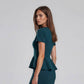 Boat Neck Peplum Top