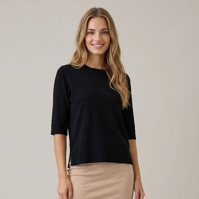 Short Sleeve Side Notch Top