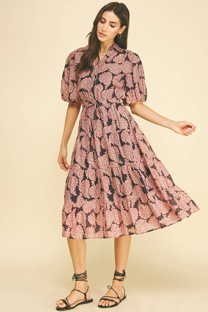 Floral Button Down Midi