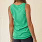 Sleeveless Scoop Neck Bias Woven Top
