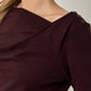 Asymmetrical Draped Ribbed Top