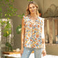 Ruffle Neck Mustard Floral Top