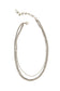 Silver 3 Row w/ Grey Bead Necklace